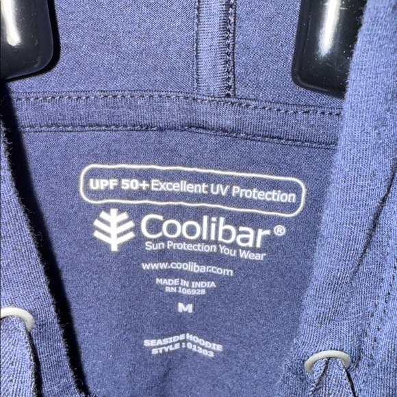 Coolibar Dark Blue UV Protection Hoodie - Picture 3 of 6